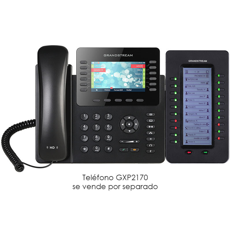 Botonera Grandstream GXP2200EXT, 20 teclas para GXP2140, GXP2170 y GXV3240