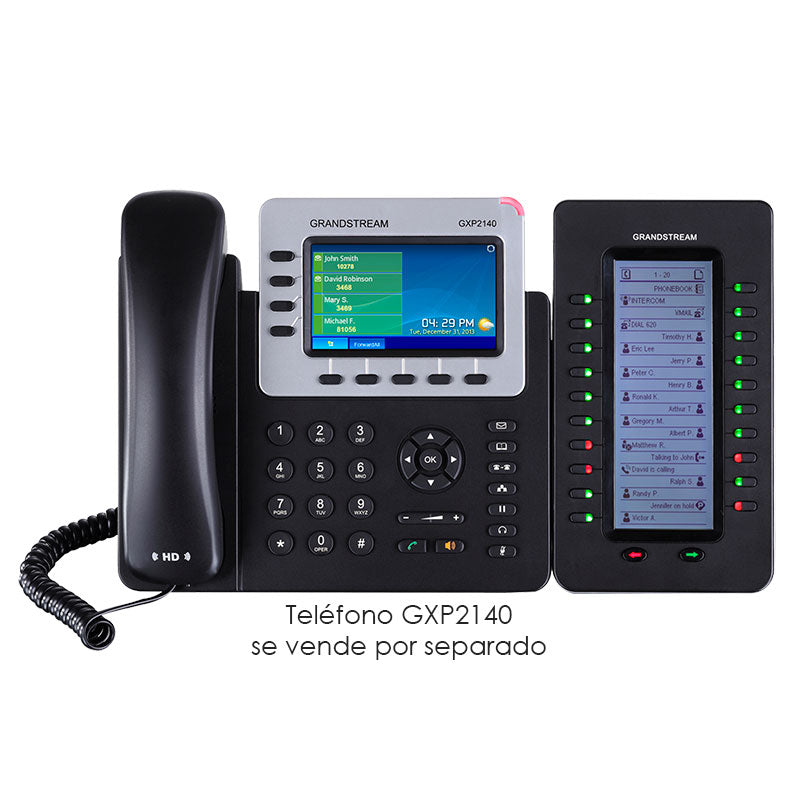 Botonera Grandstream GXP2200EXT, 20 teclas para GXP2140, GXP2170 y GXV3240