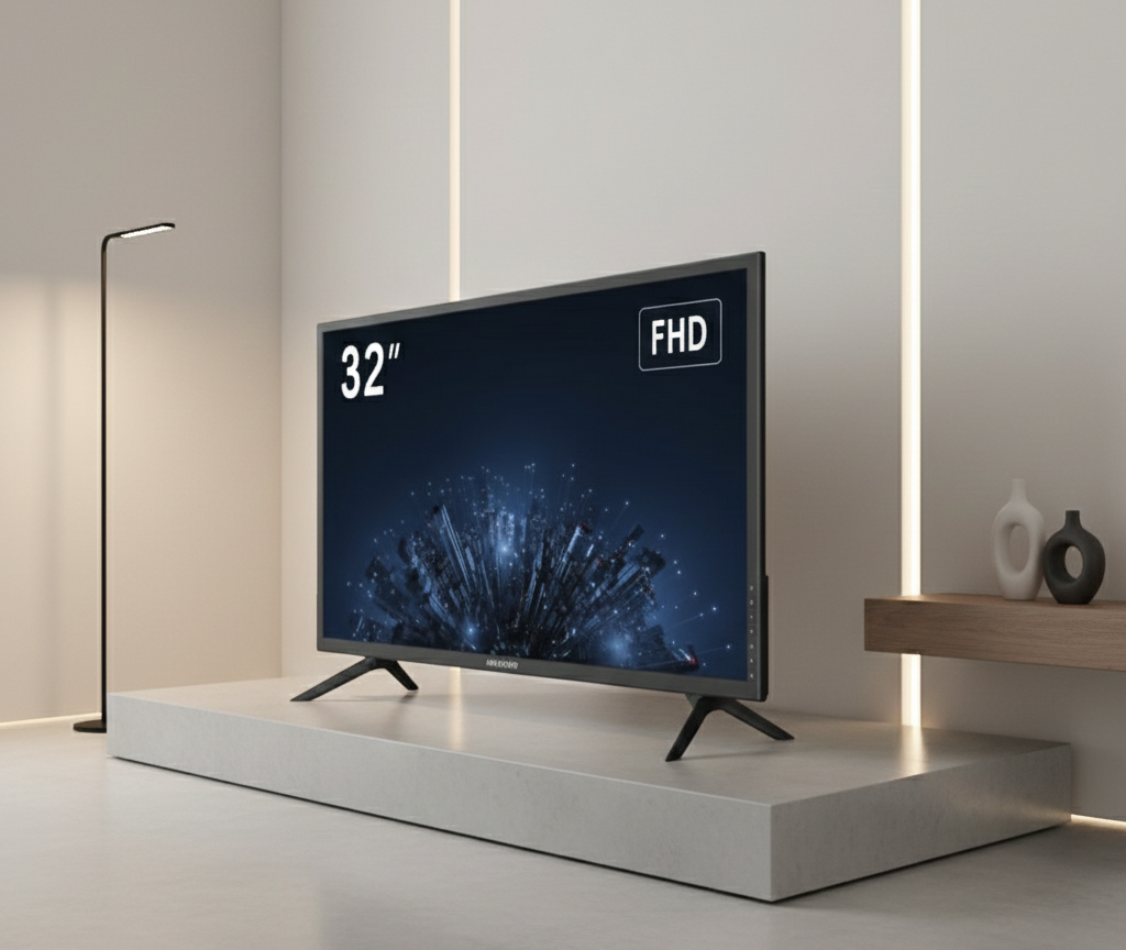 Monitor LED 32" HIKVISION, 2 Altavoces, Entradas HDMI y VGA, Uso 24-7