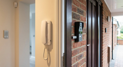 Kit de Audioportero Analógico a 2 Hilos HIKVISION DS-KIS103/US, Apertura de 2 Puertas, Diferentes Tonos y Volúmenes, Protección IP55