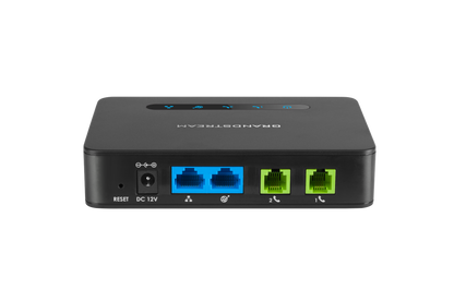Adaptador Telefónico Análogo (ATA) Grandstream HT812, VOIP 2 puertos FXS y ruteador integrado