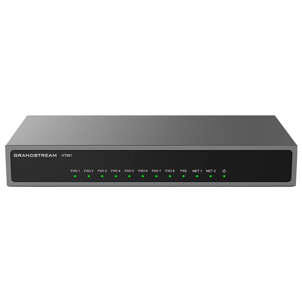 Gateway Análogo a VoIP Grandstream HT881, 8 puertos FXO y 1 puerto FXS, con ruteador integrado