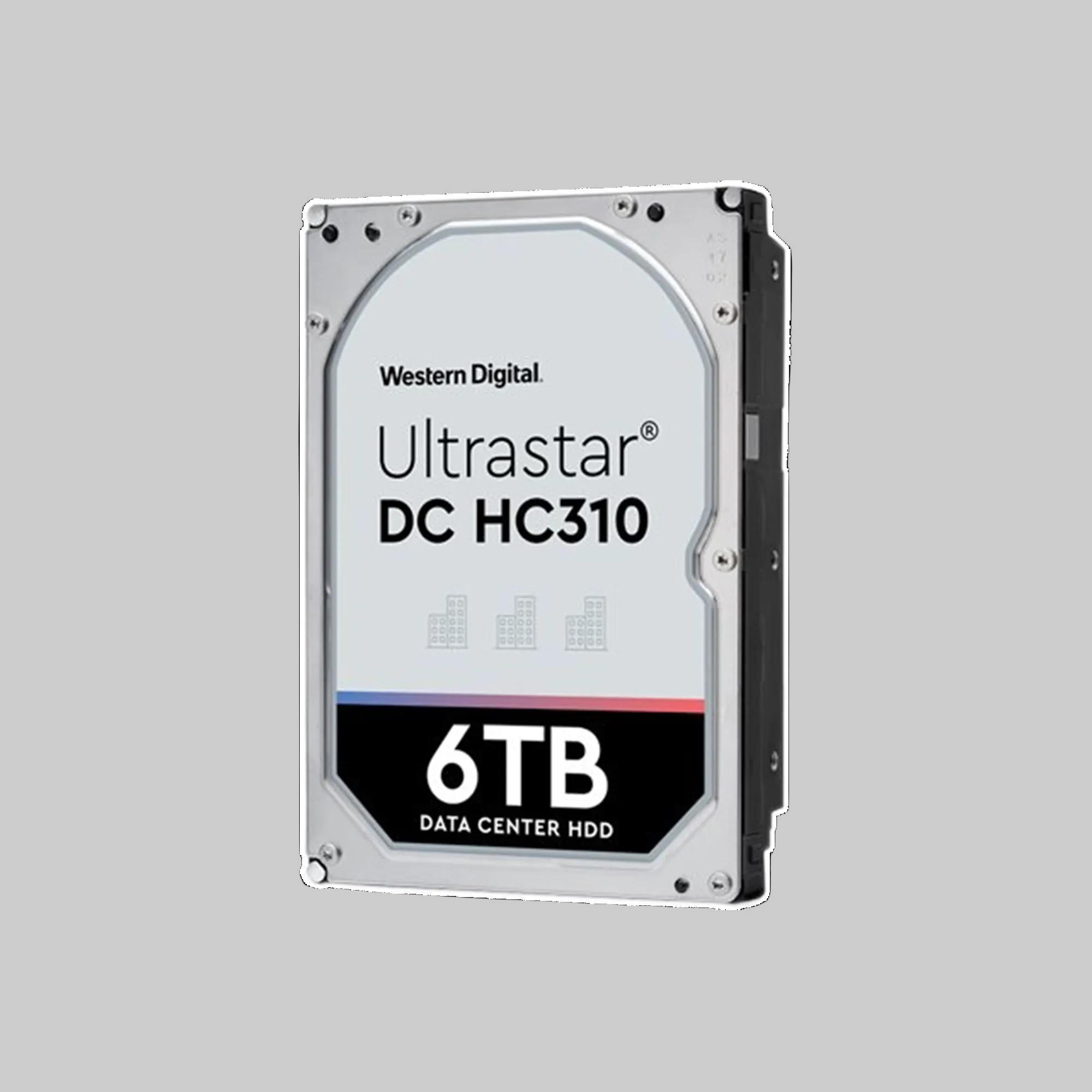 Disco duro enterprise 6TB Western Digital Ultrastar HUS726T6TALE6L4 3.5 pulgadas vista frontal para servidores