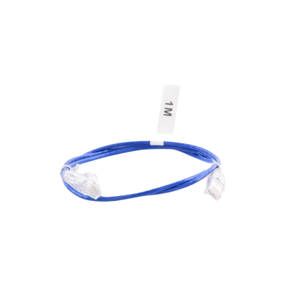 Patch cord, Linkedpro, LP-UT6A-100-BU28, Slim UTP Cat6A - 1 Metro Azul