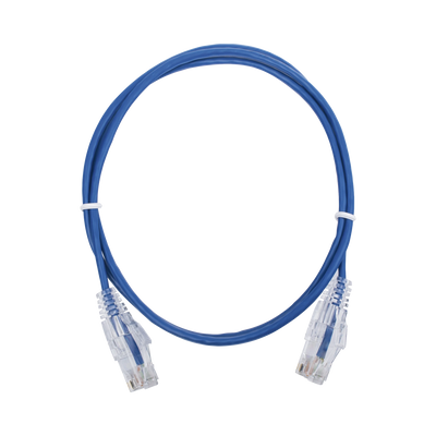 Patch cord, Linkedpro, LP-UT6A-100-BU28, Slim UTP Cat6A - 1 Metro Azul