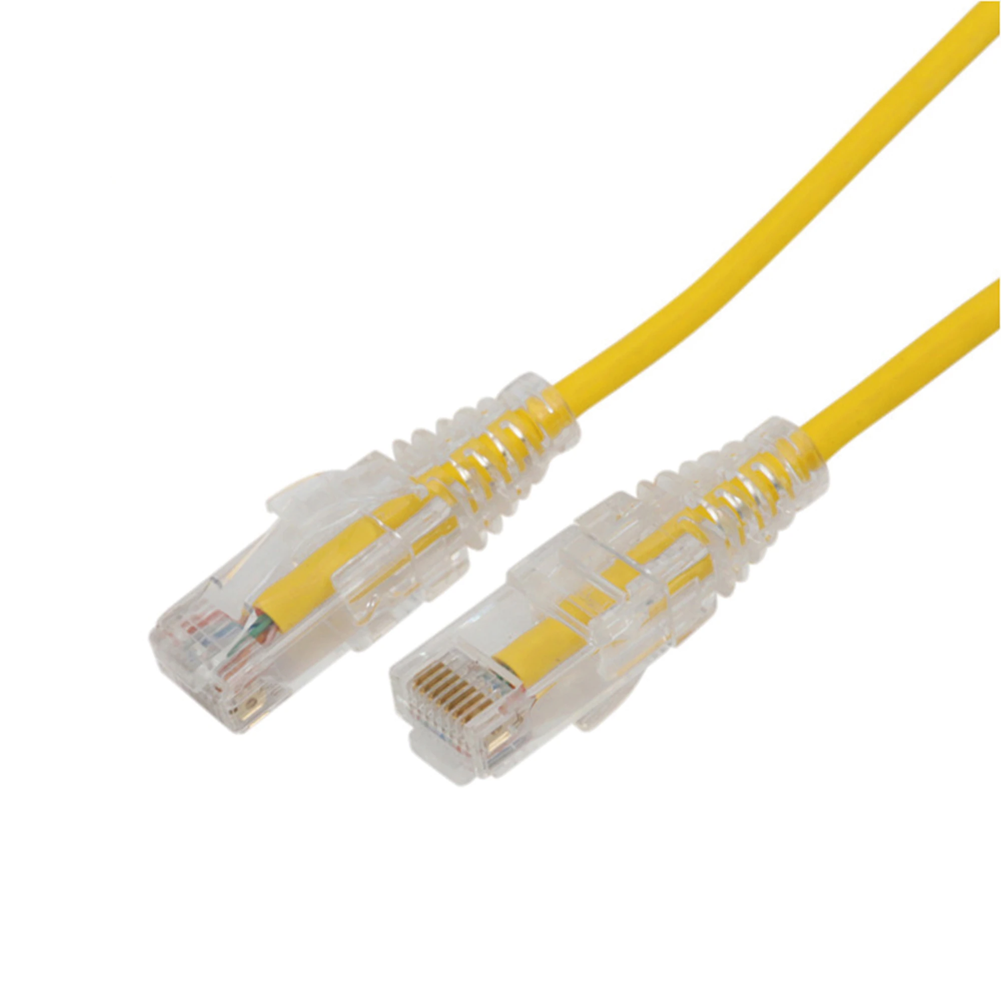 Patch cord, Linkedpro, LP-UT6A-1000-YE28, Slim UTP Cat6A - 10 Metros Amarillo