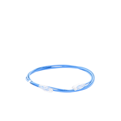 Patch cord, Linkedpro, LP-UT6A-200-BU28, Slim UTP Cat6A - 2 Metros Azul