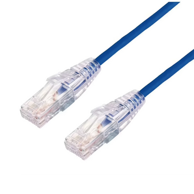 Patch cord, Linkedpro, LP-UT6A-200-BU28, Slim UTP Cat6A - 2 Metros Azul