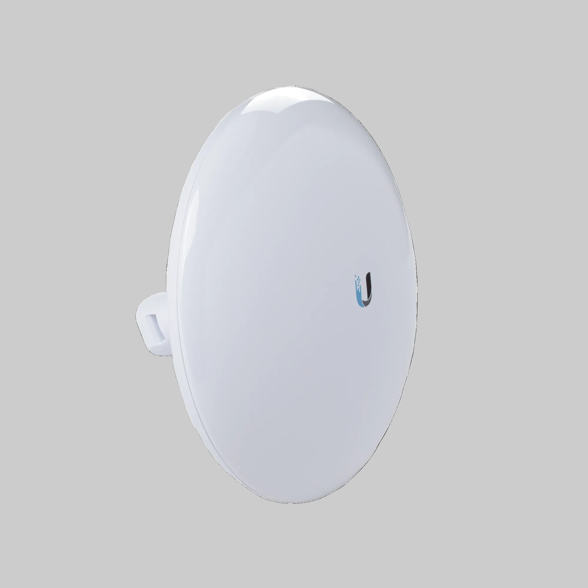 Antena NanoBeam Gen2 perfil lateral con montaje integrado ideal para enlaces largos entre edificios