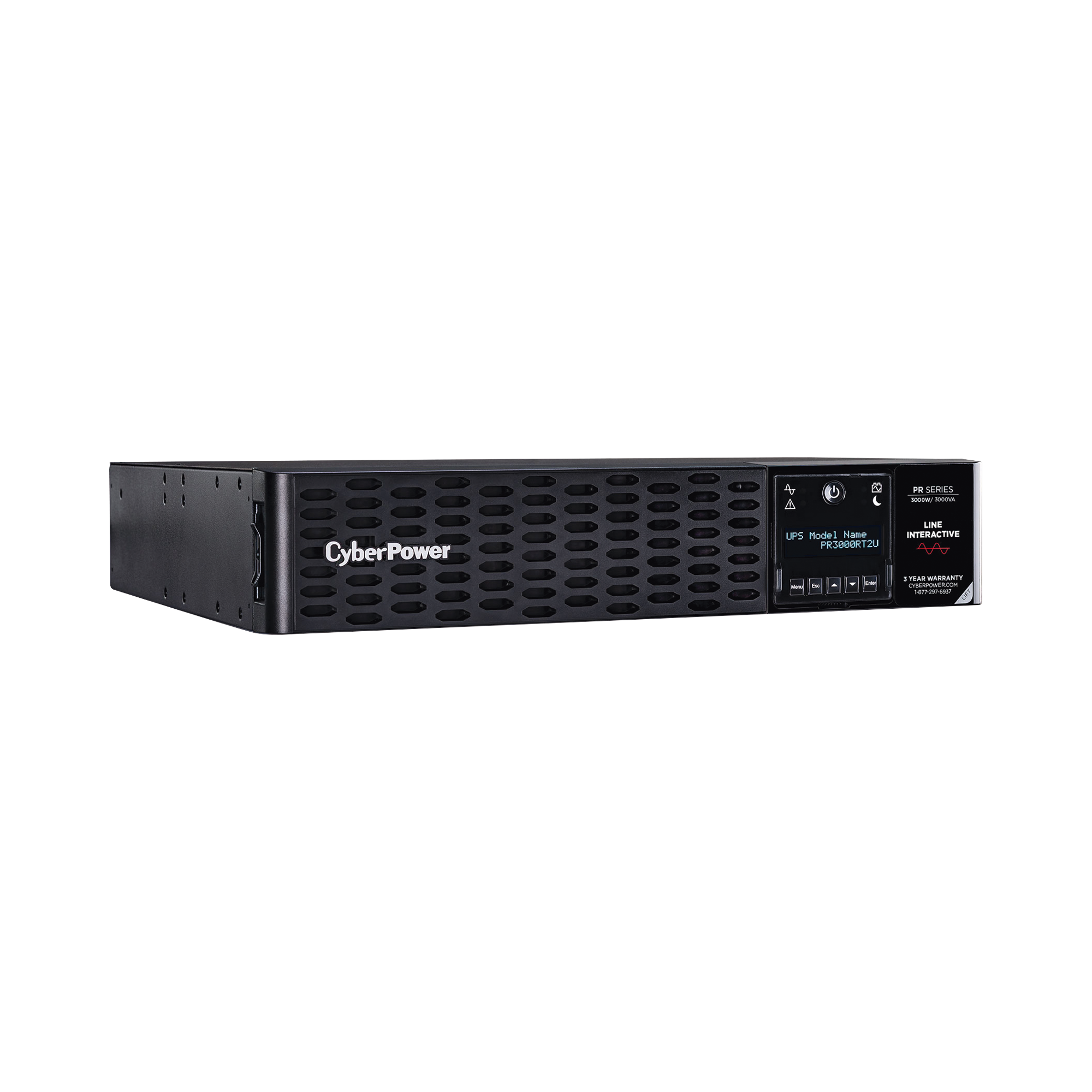 UPS/No break, CyberPower, PR3000RT2U, Montaje en rack para instalación profesional