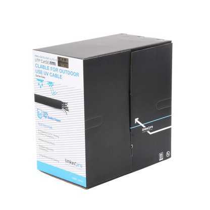 Bobina LinkedPro PRO-CAT5-EXT-LITE-S, Cat5e 305m, 24AWG, Negro, Sin blindar