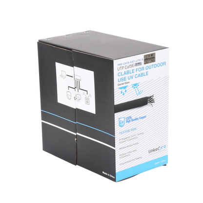 Bobina LinkedPro PRO-CAT5-EXT-LITE-S, Cat5e 305m, 24AWG, Negro, Sin blindar