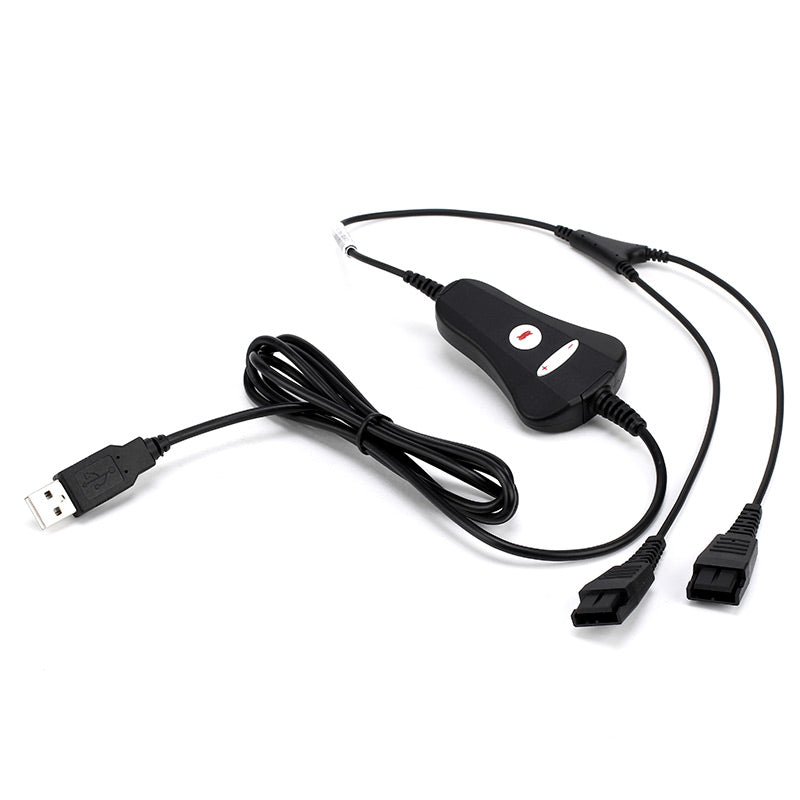 Cable Adaptador Vbet QD-Y-04, Adaptador de USB-A a dos QD Jabra