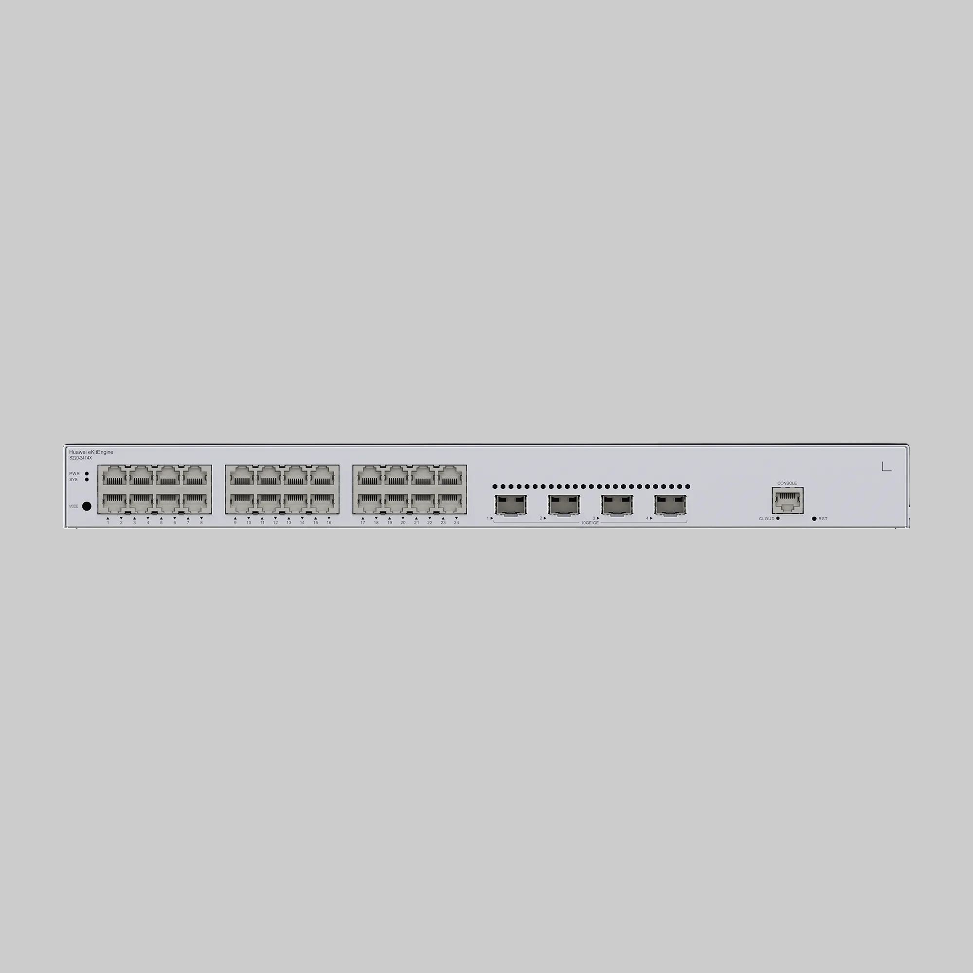 Switch de Acceso Gigabit Administrable Capa 2 / 24 puertos 10/100/1000 Mbps / 4 Puertos 10GE SFP+ Uplink / ERPS / IMGP Snooping / DHCP Snooping / Administración Nube Gratis