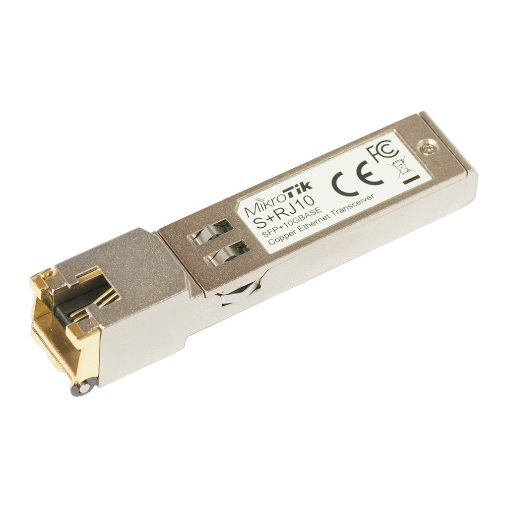 Módulo de cobre Mikrotik S+RJ10, hasta 10Gb para puertos SFP