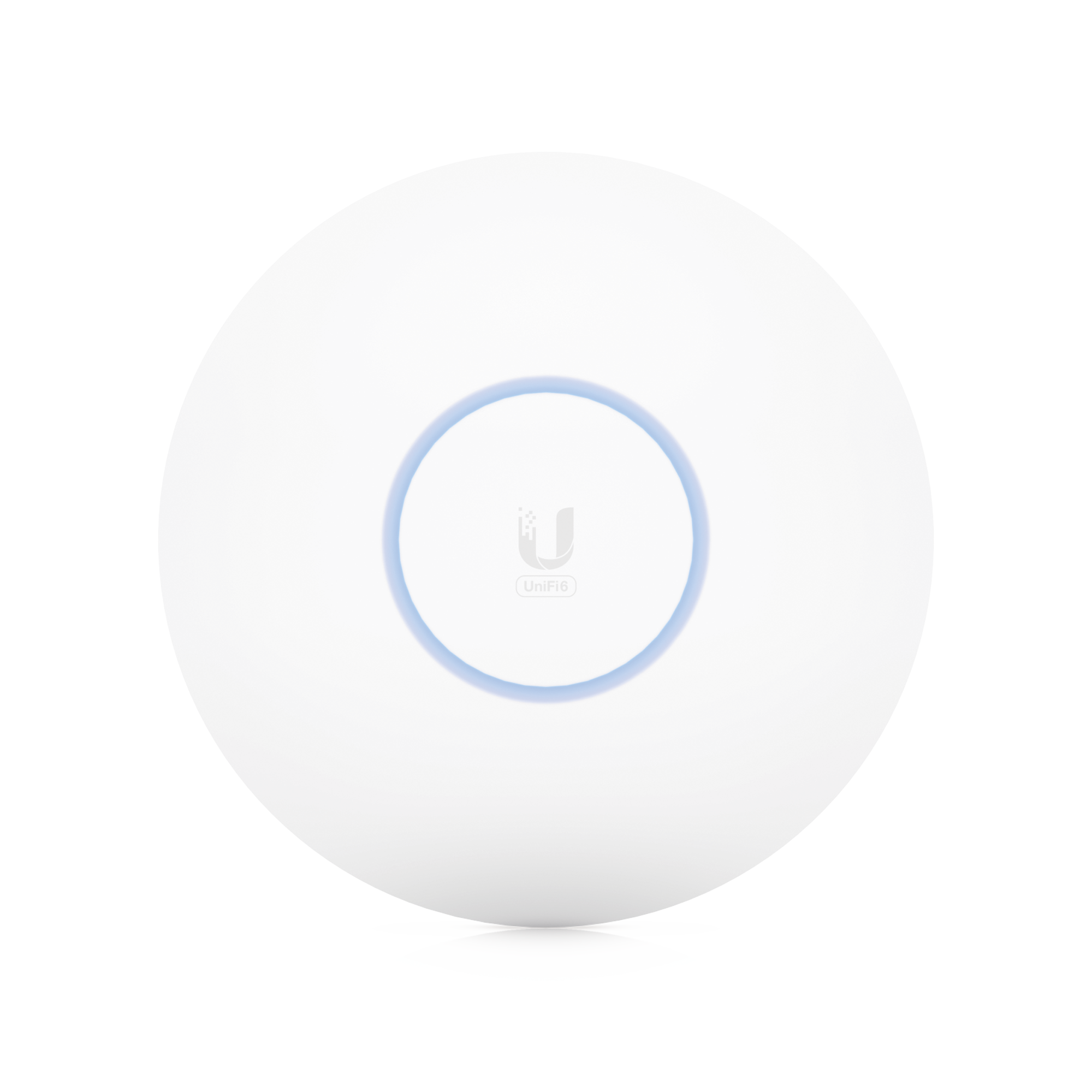 Access point Ubiquiti UniFi U6 PRO WiFi 6 con aro LED azul diseño redondo para techo interior empresarial