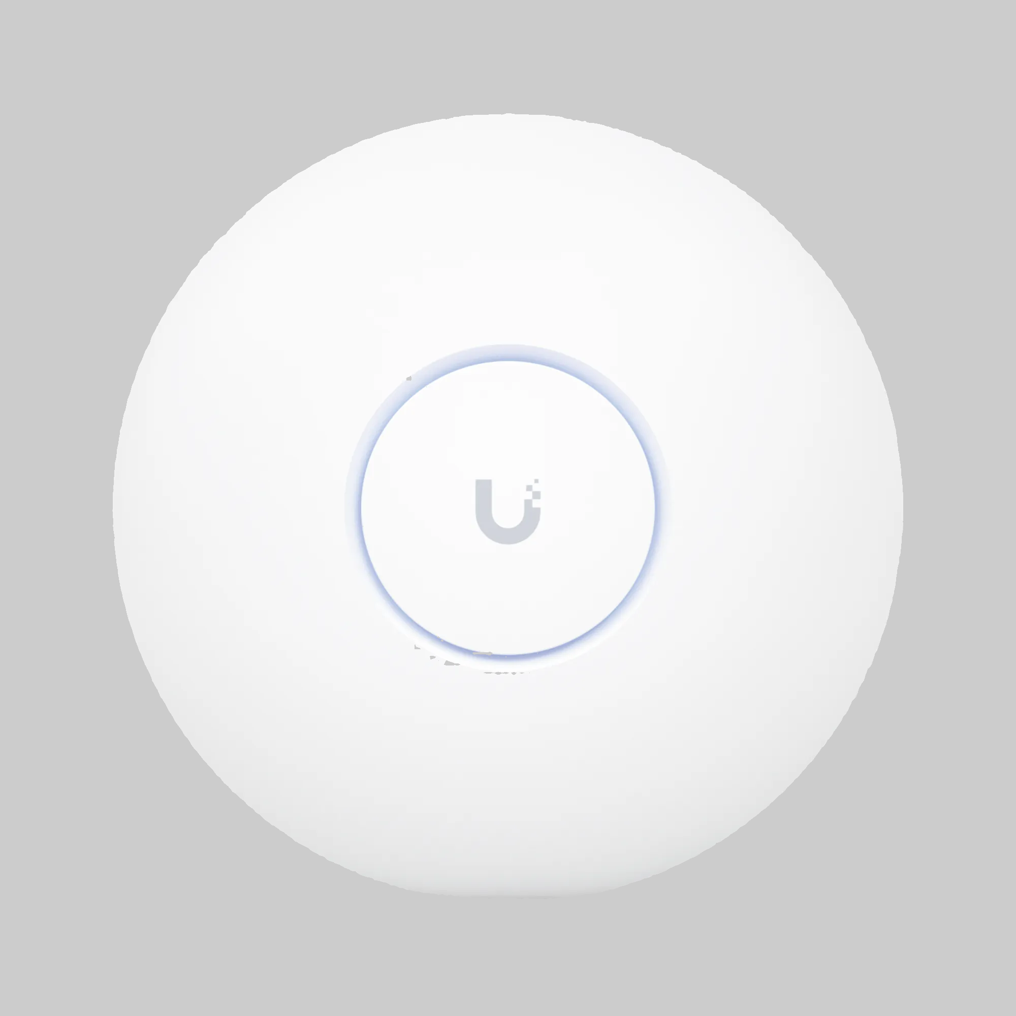 access point wifi 7 ubiquiti u7 pro max vista frontal centrada con diseño circular blanco para empresa