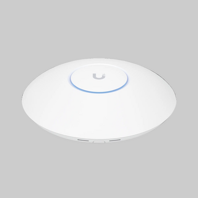 unifi u7 pro max base inferior con diseño de techo y carcasa blanca para redes wifi empresariales