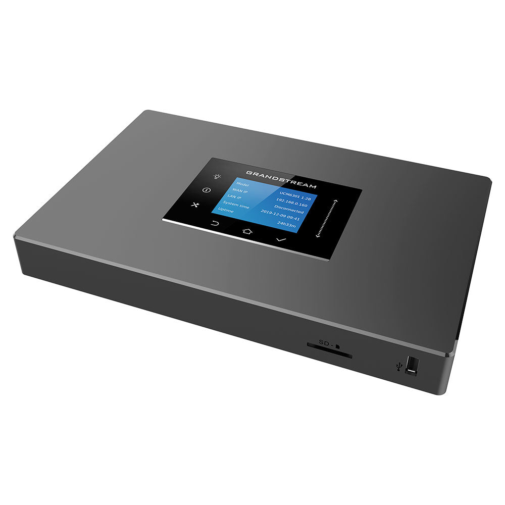 Conmutador IP Grandstream UCM6302A, 2 Líneas, 500 Usuarios y 75 Llamadas simultaneas, Solo Audio