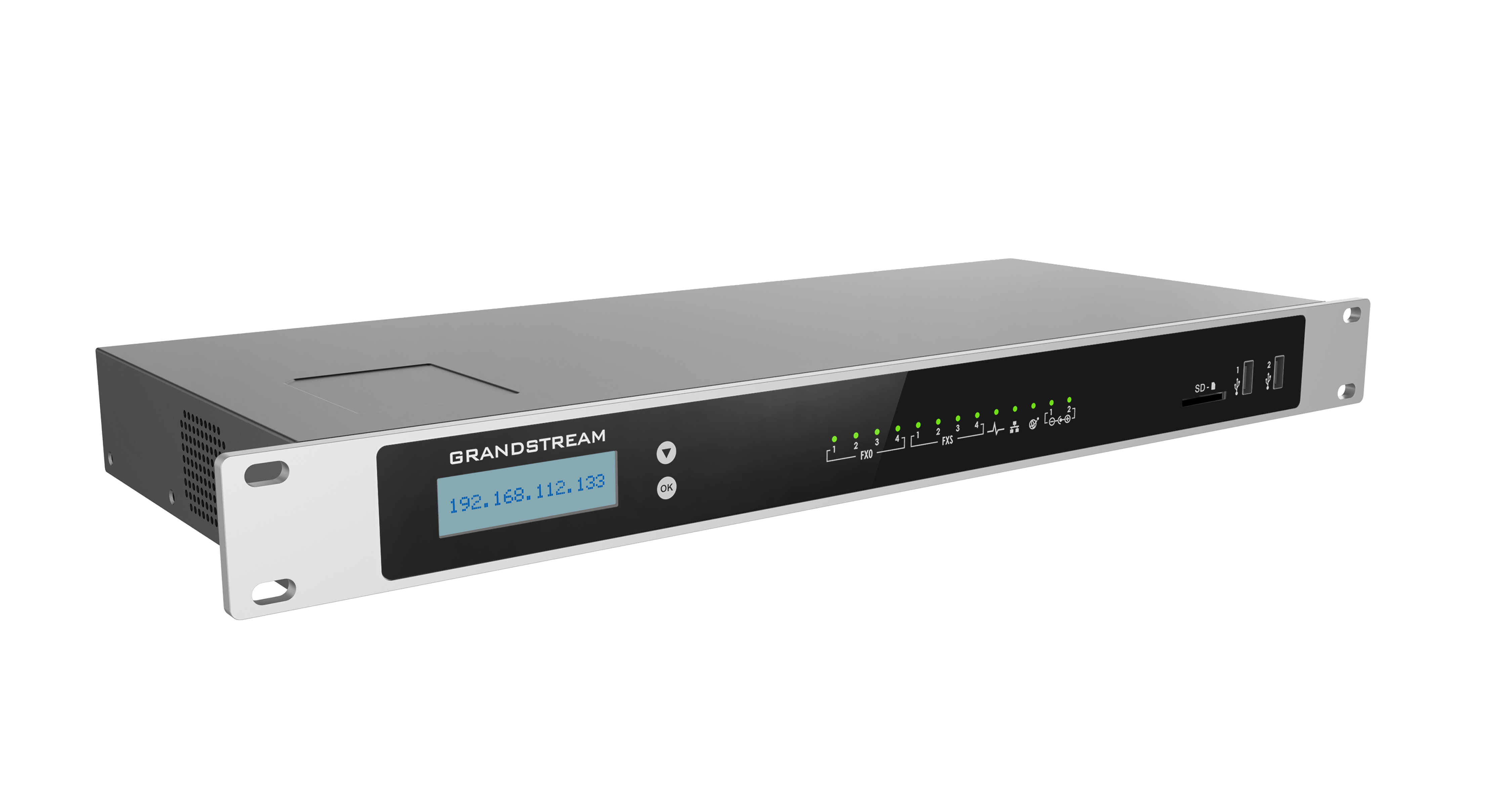 Conmutador IP Grandstream UCM6304, 4 línea, 2000 usuarios, 300 llamadas simultáneas