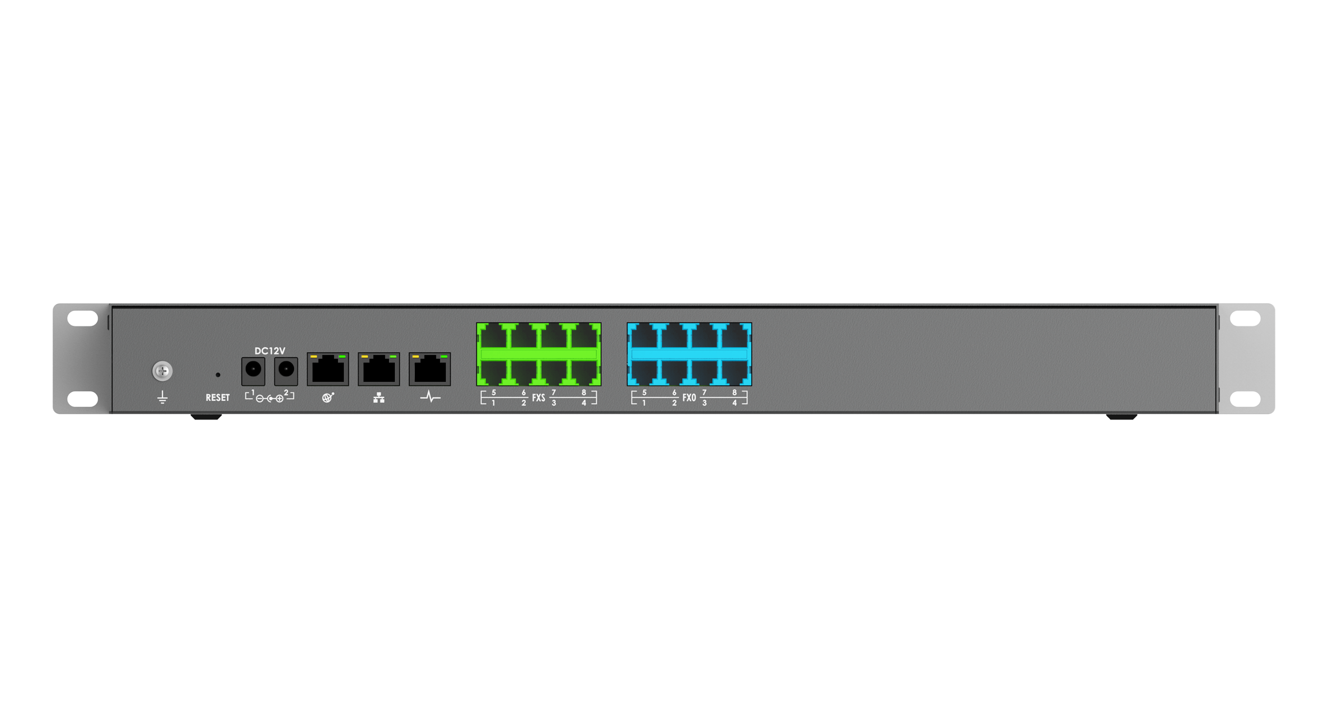 Conmutador IP Grandstream UCM6308A, 8 líneas, 1500 usuarios, 200 llamadas simultáneas, Audio Series