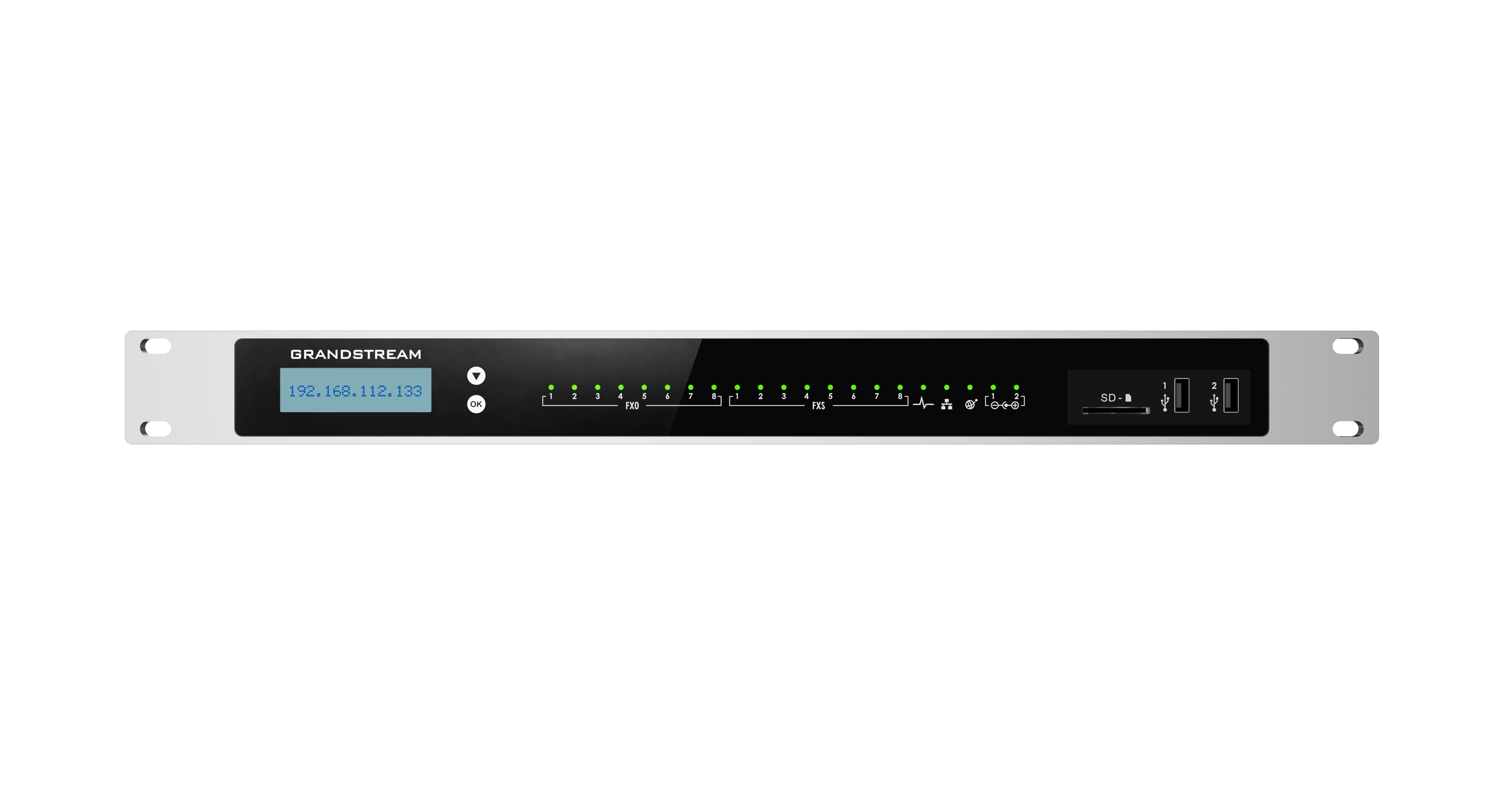 Conmutador IP Grandstream UCM6308, 8 líneas, 3000 usuarios, 450 llamadas simultáneas