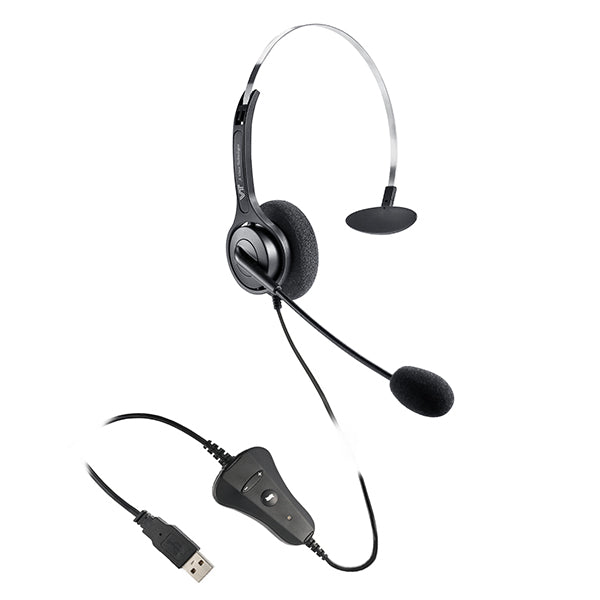 Diadema Monoaural Vbet VT1500-USB-M, Conector USB