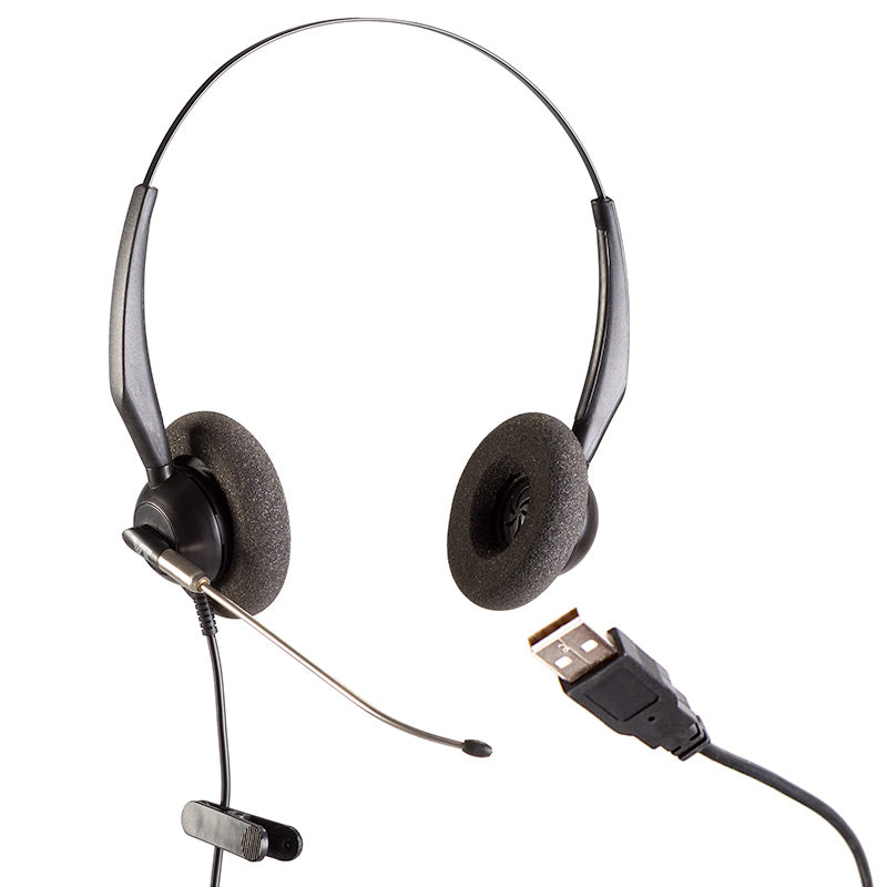Diadema Binaural Vbet VT3000D-ST-USB, Conector USB Para PC O Tel