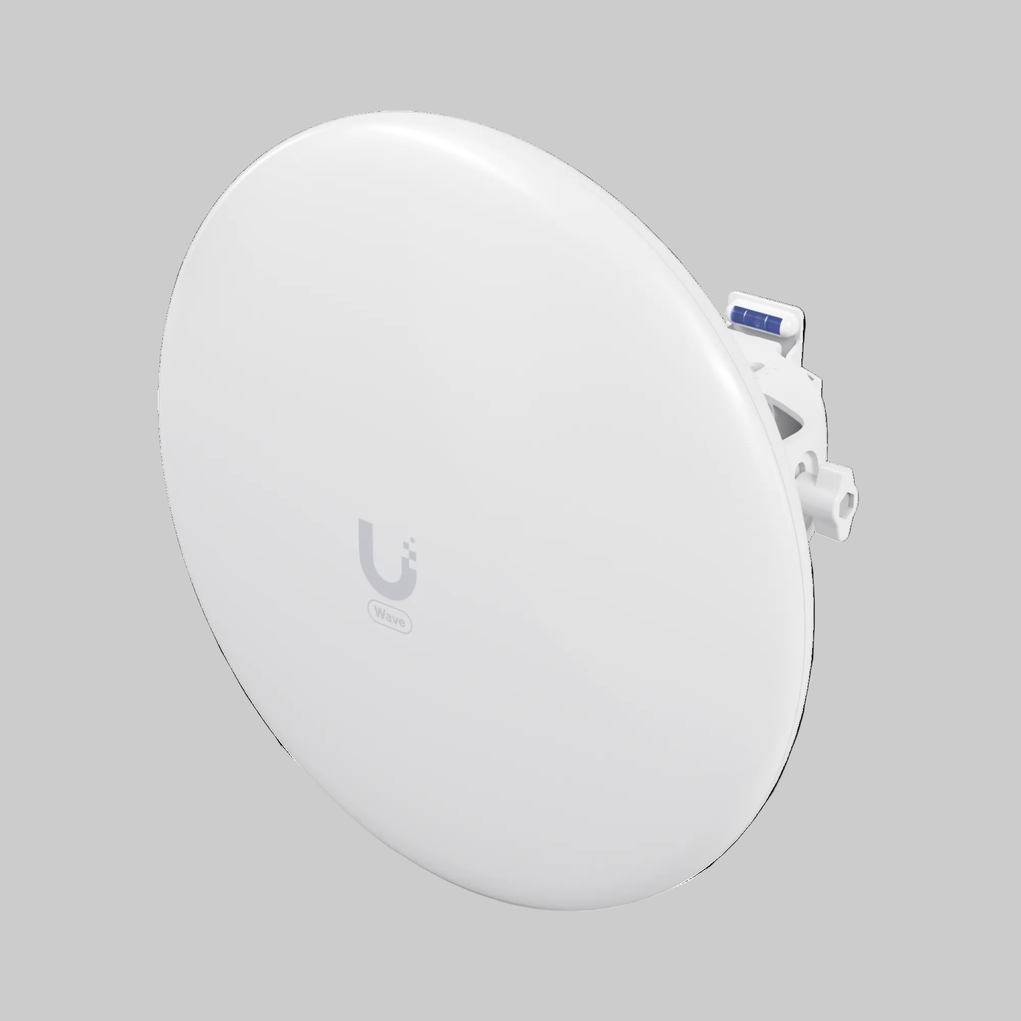 ubiquiti wave nano vista frontal lateral en carcasa compacta blanca para radio ptp de alta capacidad