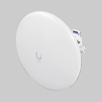 ubiquiti wave nano vista frontal lateral en carcasa compacta blanca para radio ptp de alta capacidad