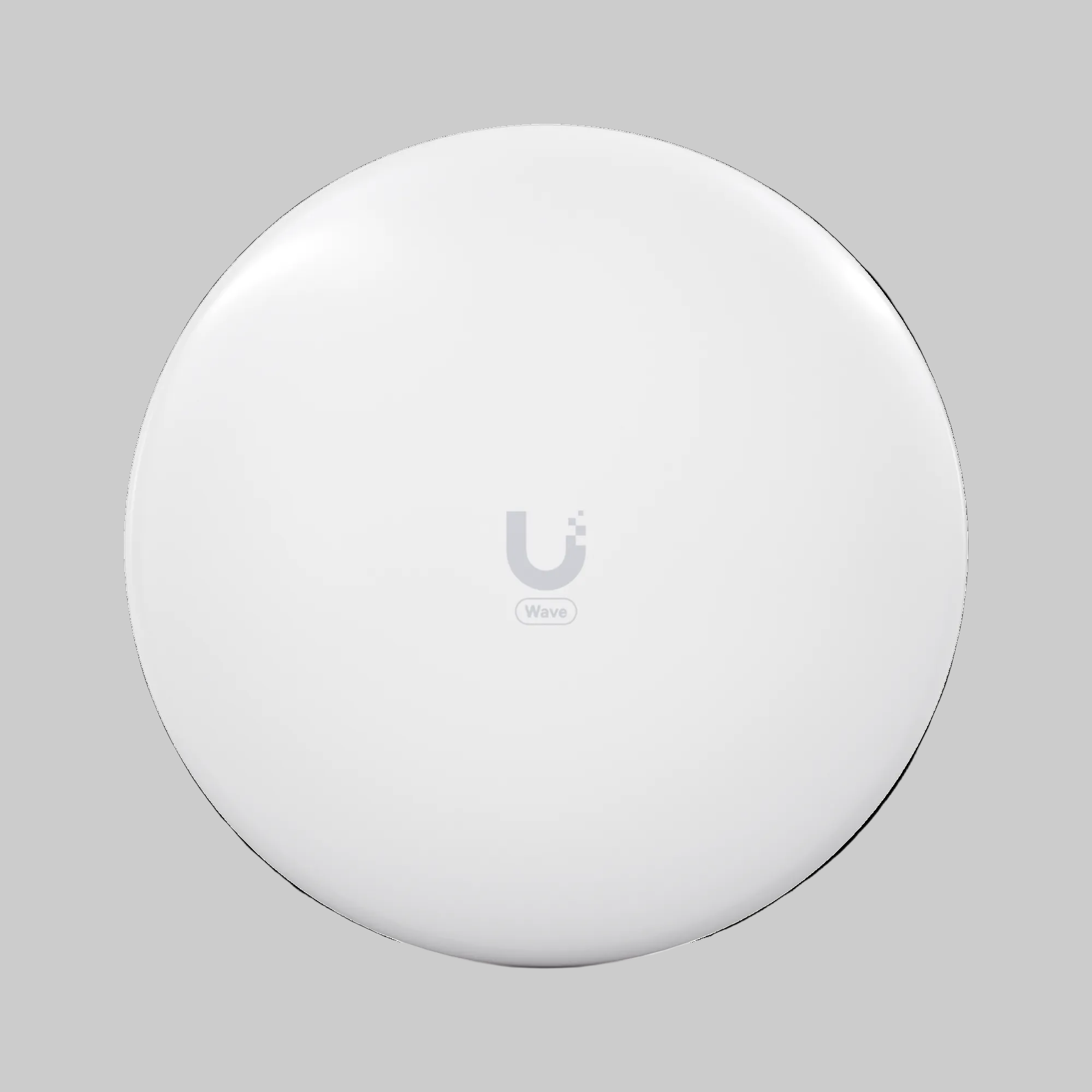 uisp wave nano ubiquiti vista frontal en ángulo con plato compacto blanco para enlace ptp exterior