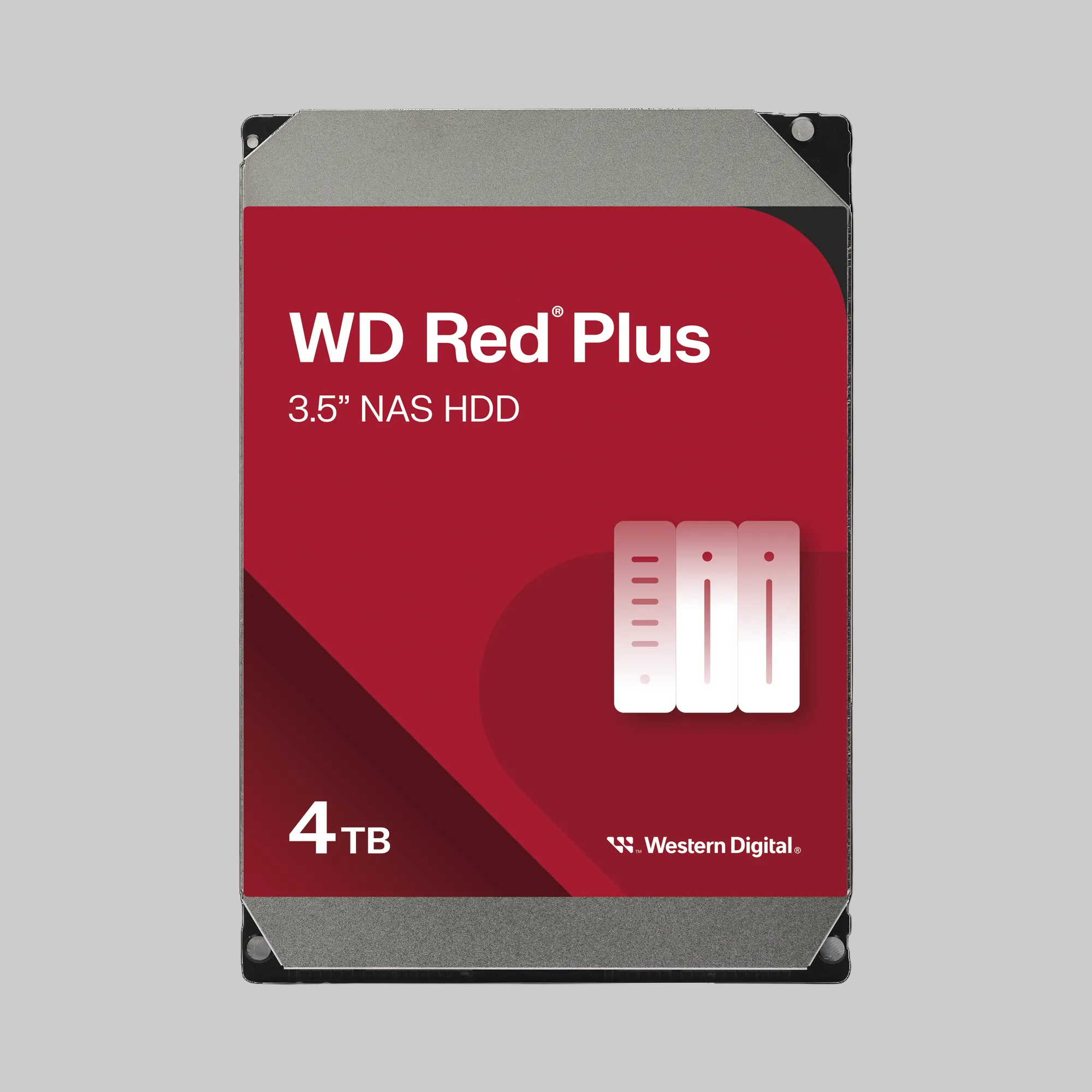 Disco duro WD Red Plus 4TB NAS 3.5 pulgadas Western Digital para almacenamiento en red y operación continua 24/7