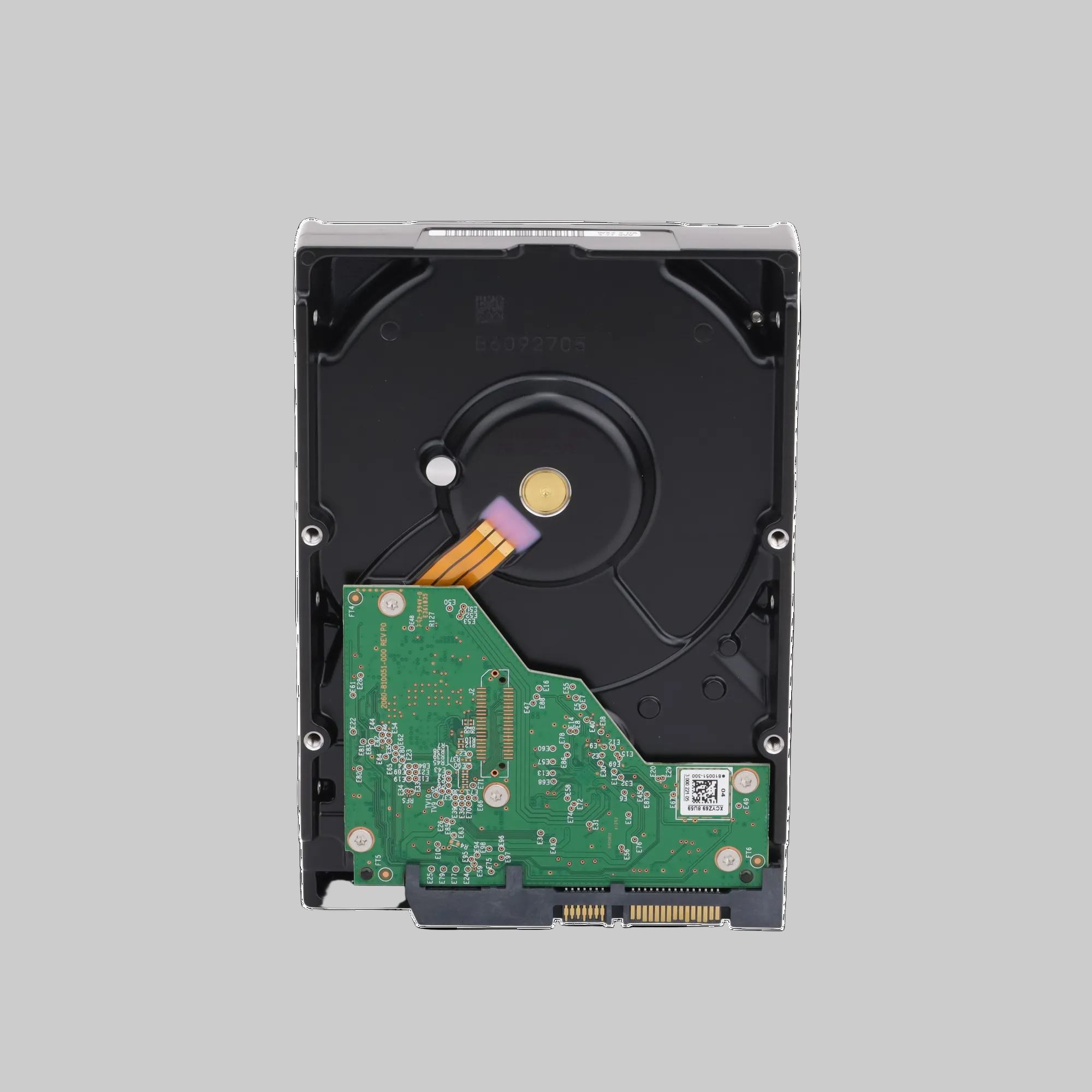 Interior disco duro WD Purple 4TB componentes internos de precisión para almacenamiento seguro en videovigilancia