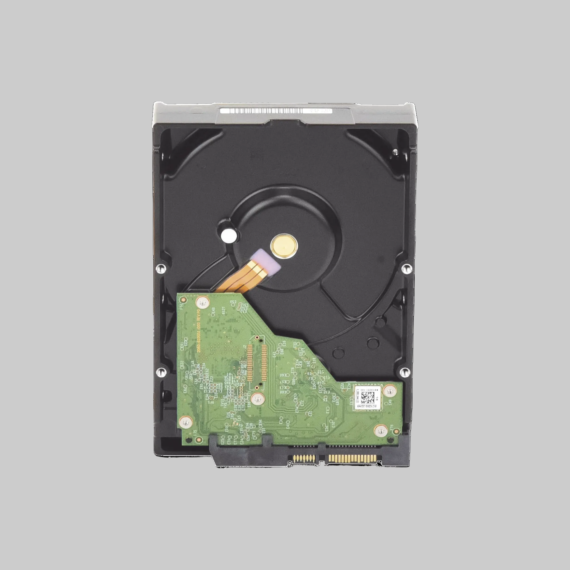 Interior disco duro WD Purple 6TB componentes internos de precisión para almacenamiento seguro en sistemas CCTV