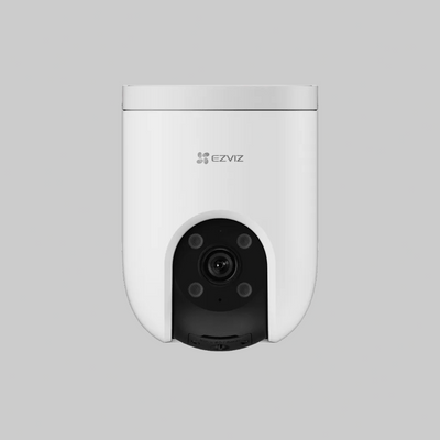 camara ezviz exterior wifi blanca con lente frontal negro y sensor integrado para vigilancia en casa o negocio