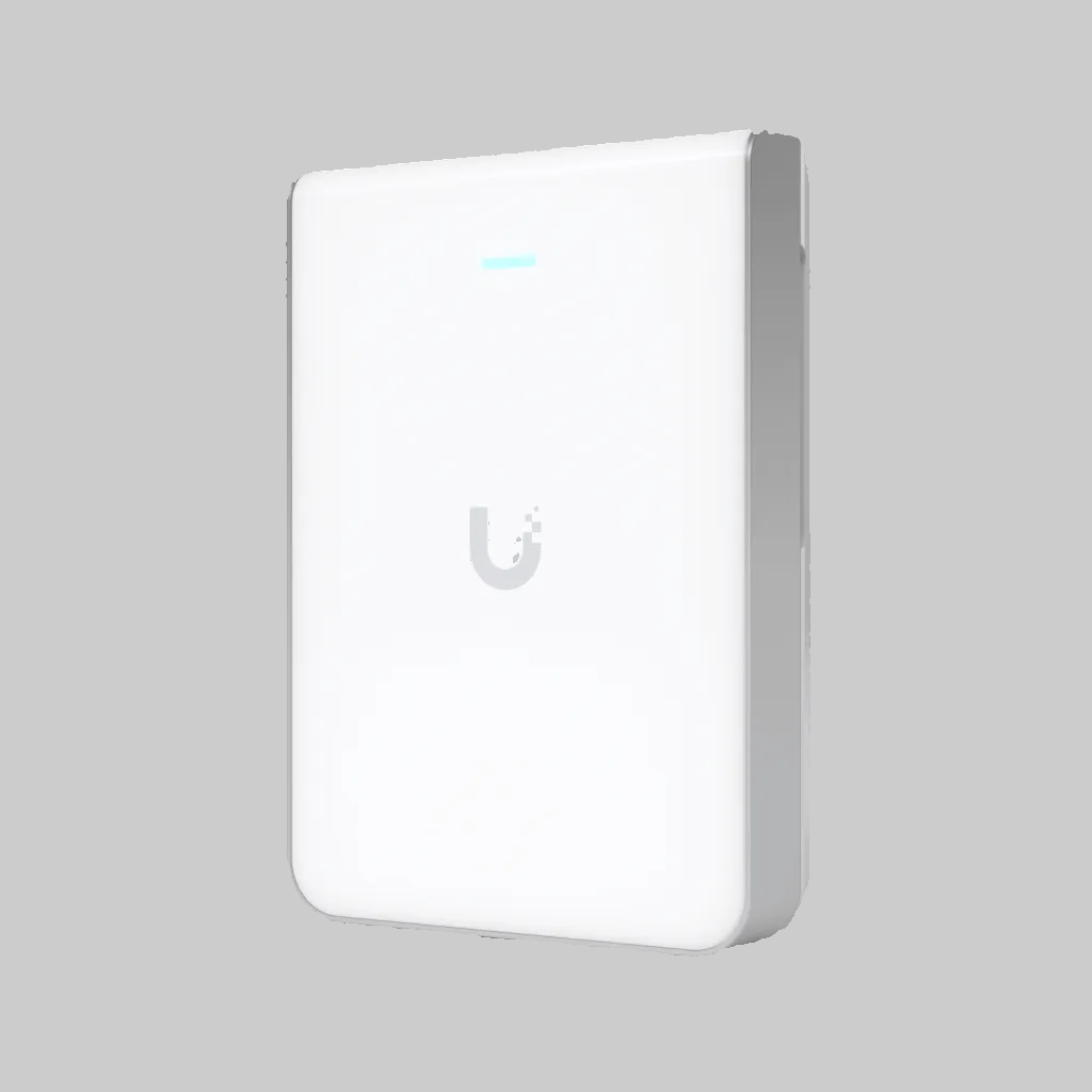 access point wifi 7 ubiquiti u7 pro wall blanco en ángulo para instalación discreta en pared