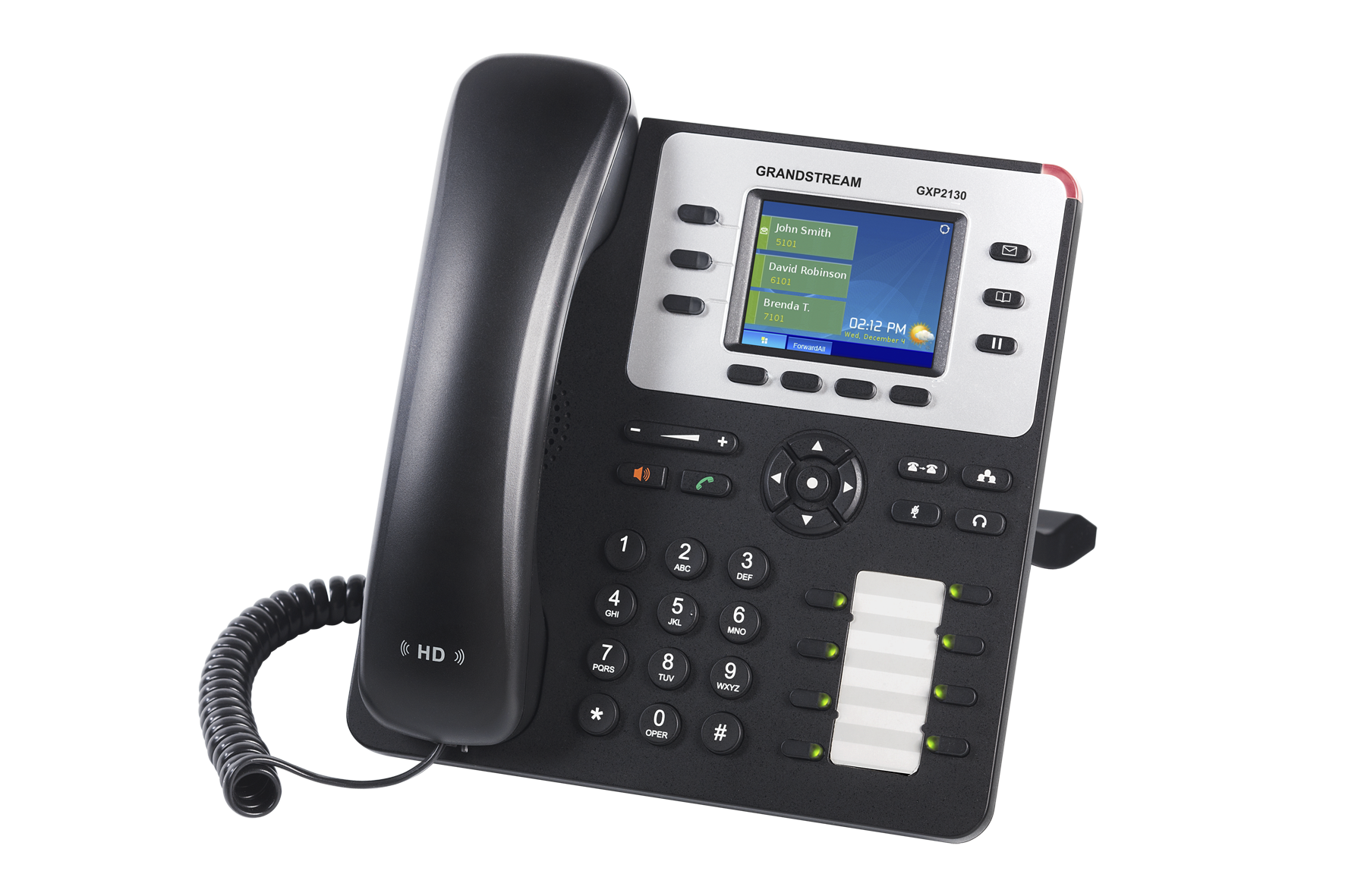 Teléfono IP HD Grandstream GXP2130,  3 SIP/Líneas, PoE, GigaEth, Bluetooth