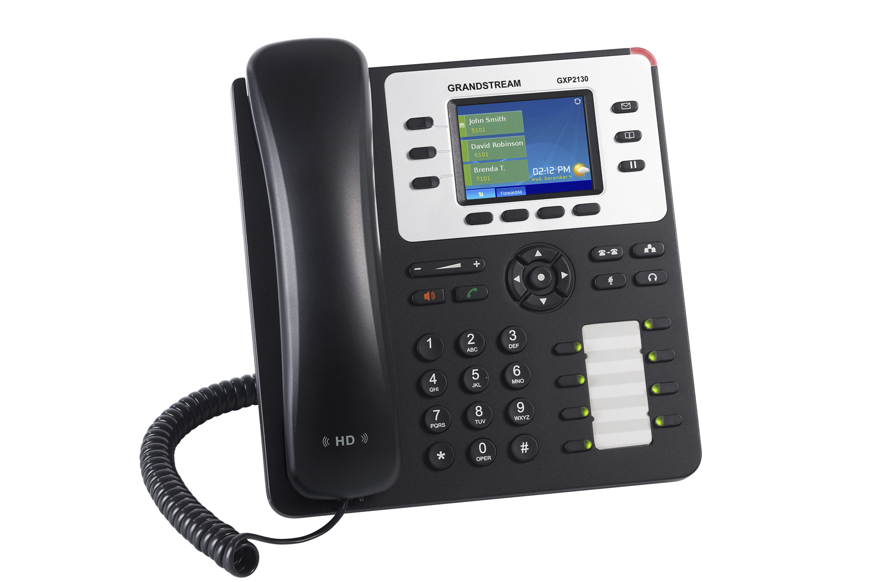 Teléfono IP HD Grandstream GXP2130,  3 SIP/Líneas, PoE, GigaEth, Bluetooth