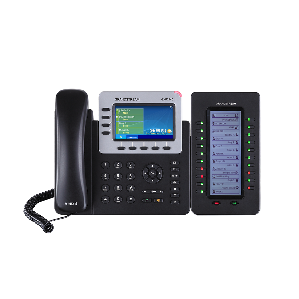 Teléfono IP HD Grandstream GXP2140, 4 SIP/Líneas, PoE, GigaEth y Bluetooth