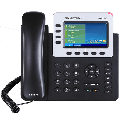 Teléfono IP HD Grandstream GXP2140, 4 SIP/Líneas, PoE, GigaEth y Bluetooth