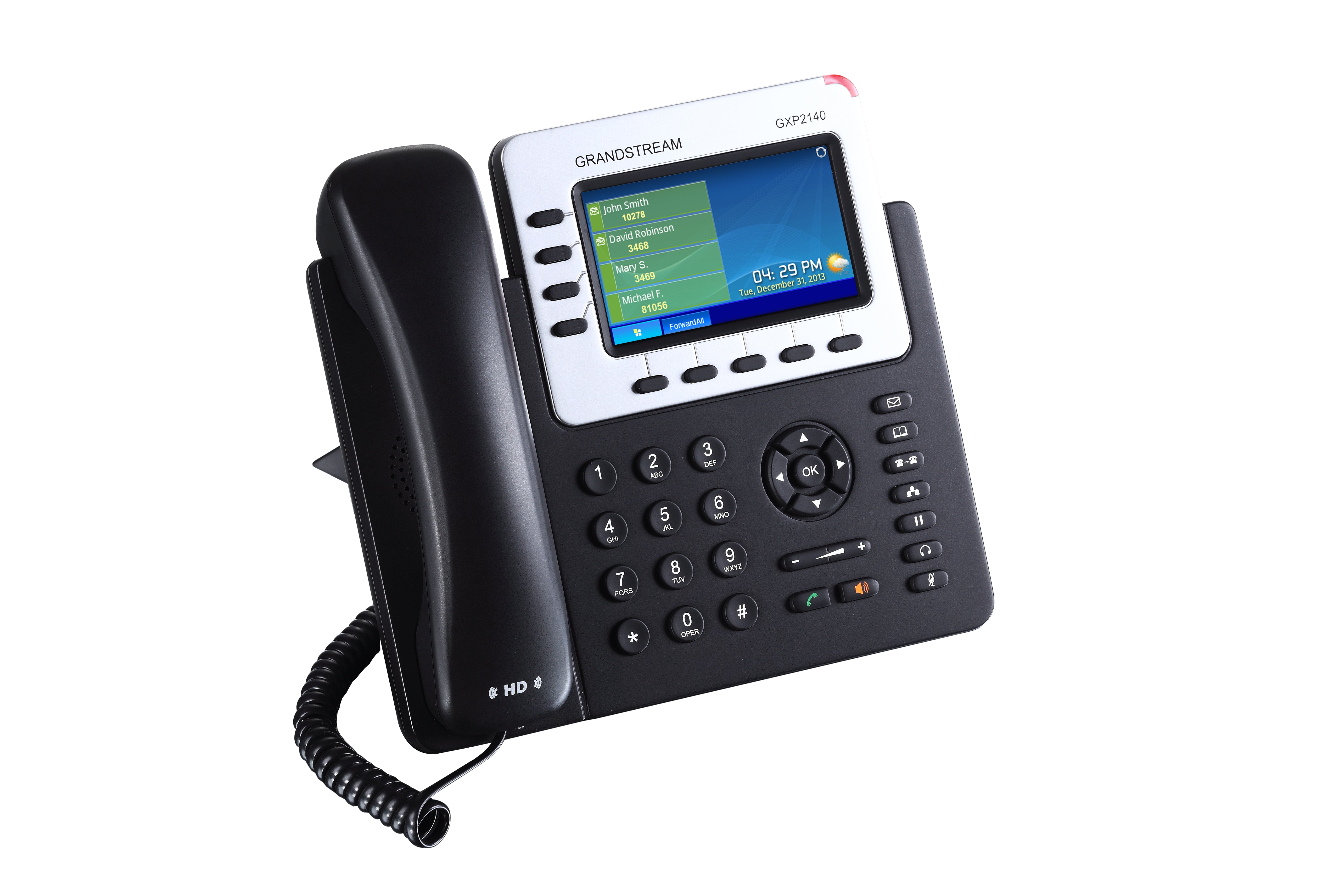 Teléfono IP HD Grandstream GXP2140, 4 SIP/Líneas, PoE, GigaEth y Bluetooth