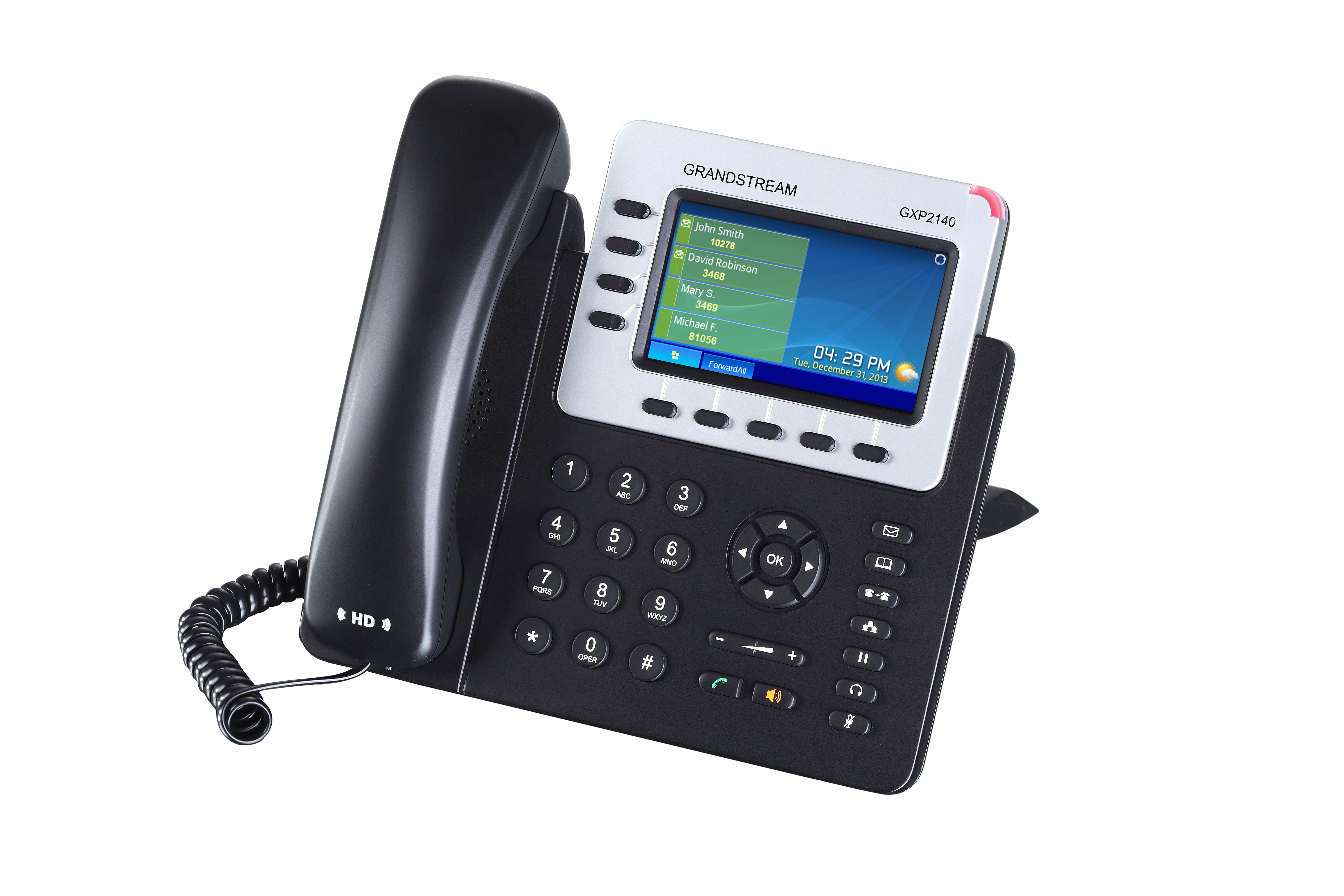 Teléfono IP HD Grandstream GXP2140, 4 SIP/Líneas, PoE, GigaEth y Bluetooth