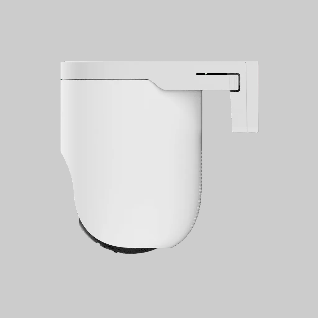 camara vigilancia exterior ezviz diseño compacto blanco con soporte lateral para instalacion en pared