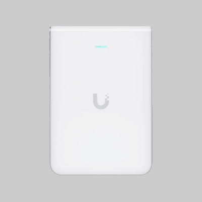u7 pro wall ubiquiti access point wifi 7 de pared blanco vista frontal para oficinas y hoteles