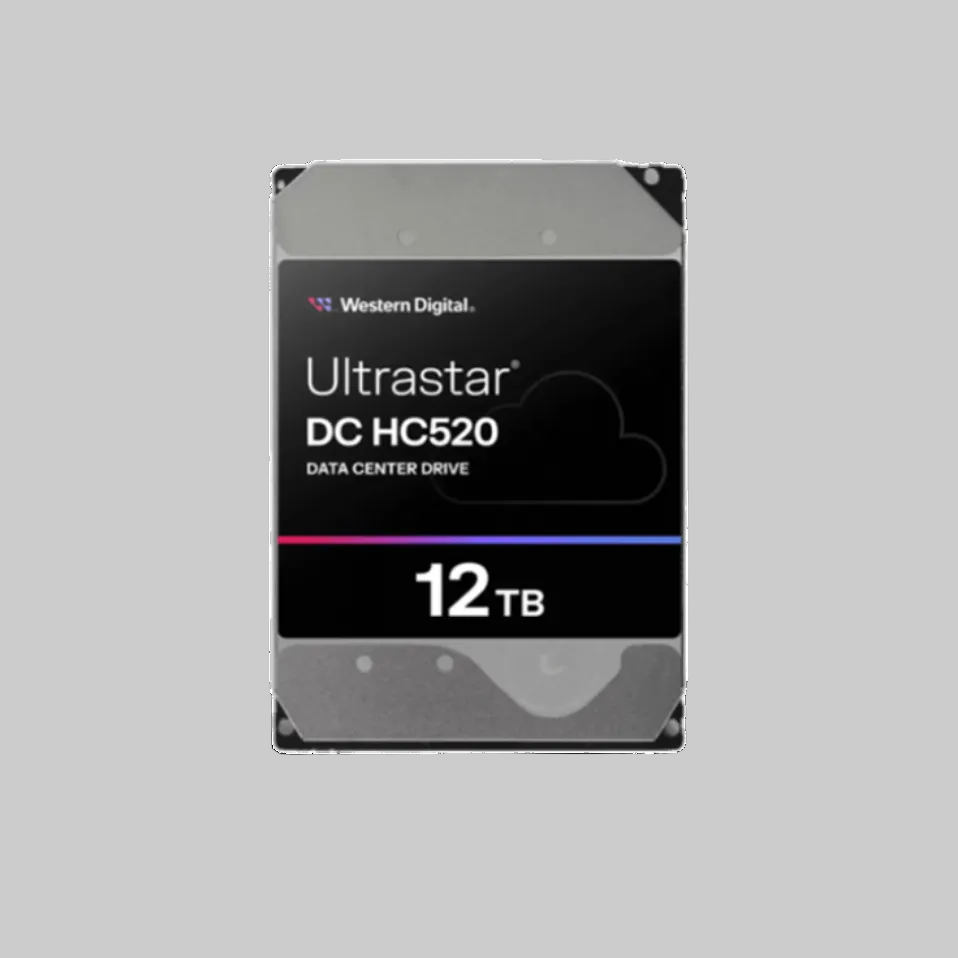 Disco duro WD Ultrastar 12TB enterprise DC HC520 3.5 pulgadas Western Digital para servidores y data center alto rendimiento 24/7